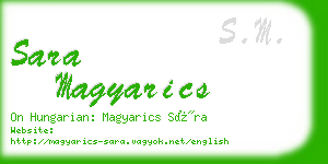 sara magyarics business card